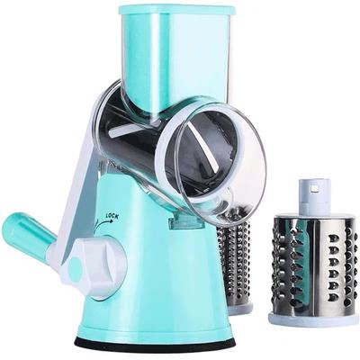 Vegetable Cheese Grater Slicer - Rotary Handheld Grater Shredder Grinder