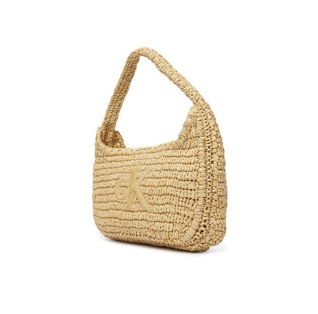 Calvin Klein Bold Ck Raffia Sm Shoulder Bag
