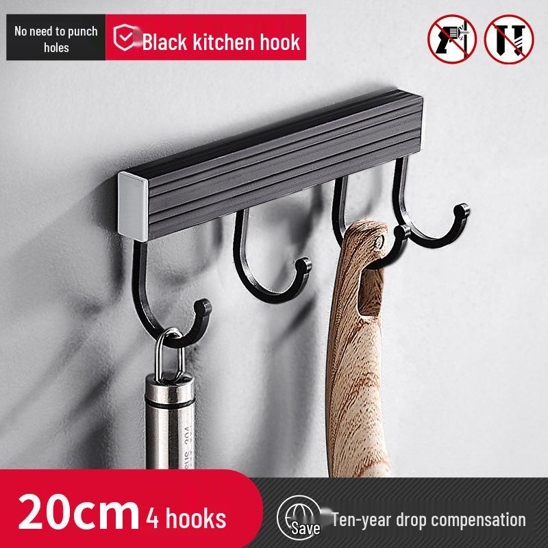 Multi-Functional Wall-Mounted Kitchen Hook Rack for Utensil Storage