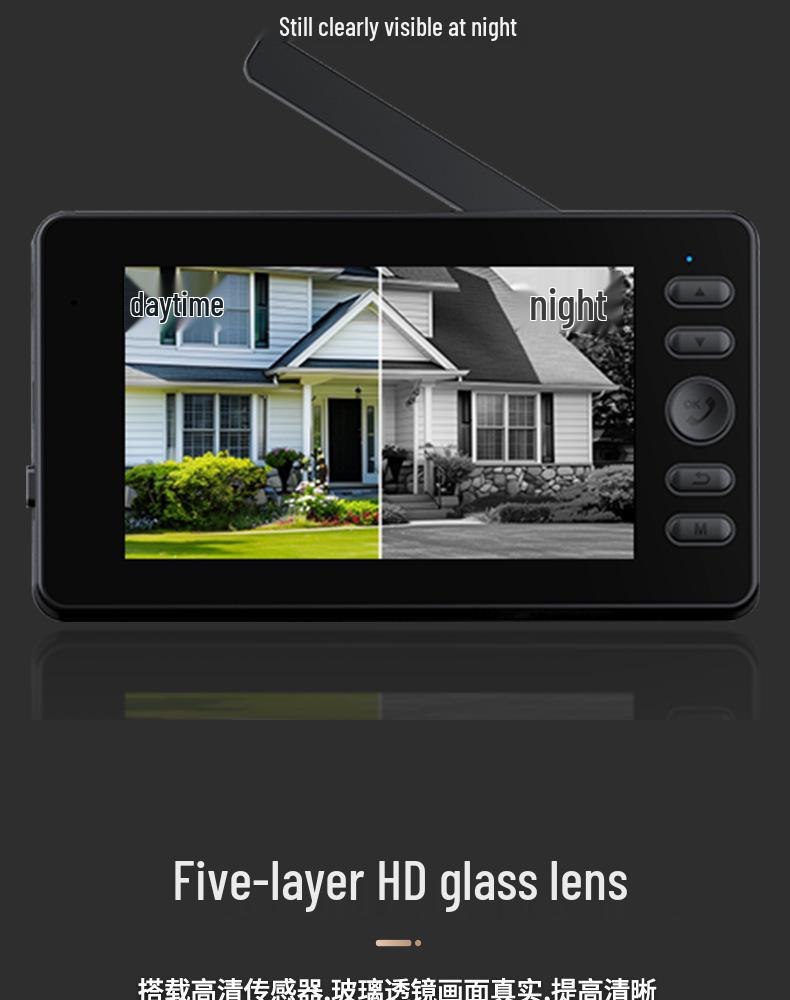 New Wireless Smart Doorbell with Video Intercom, Infrared Night Vision, HD Monitoring, and One-Key Wake-up