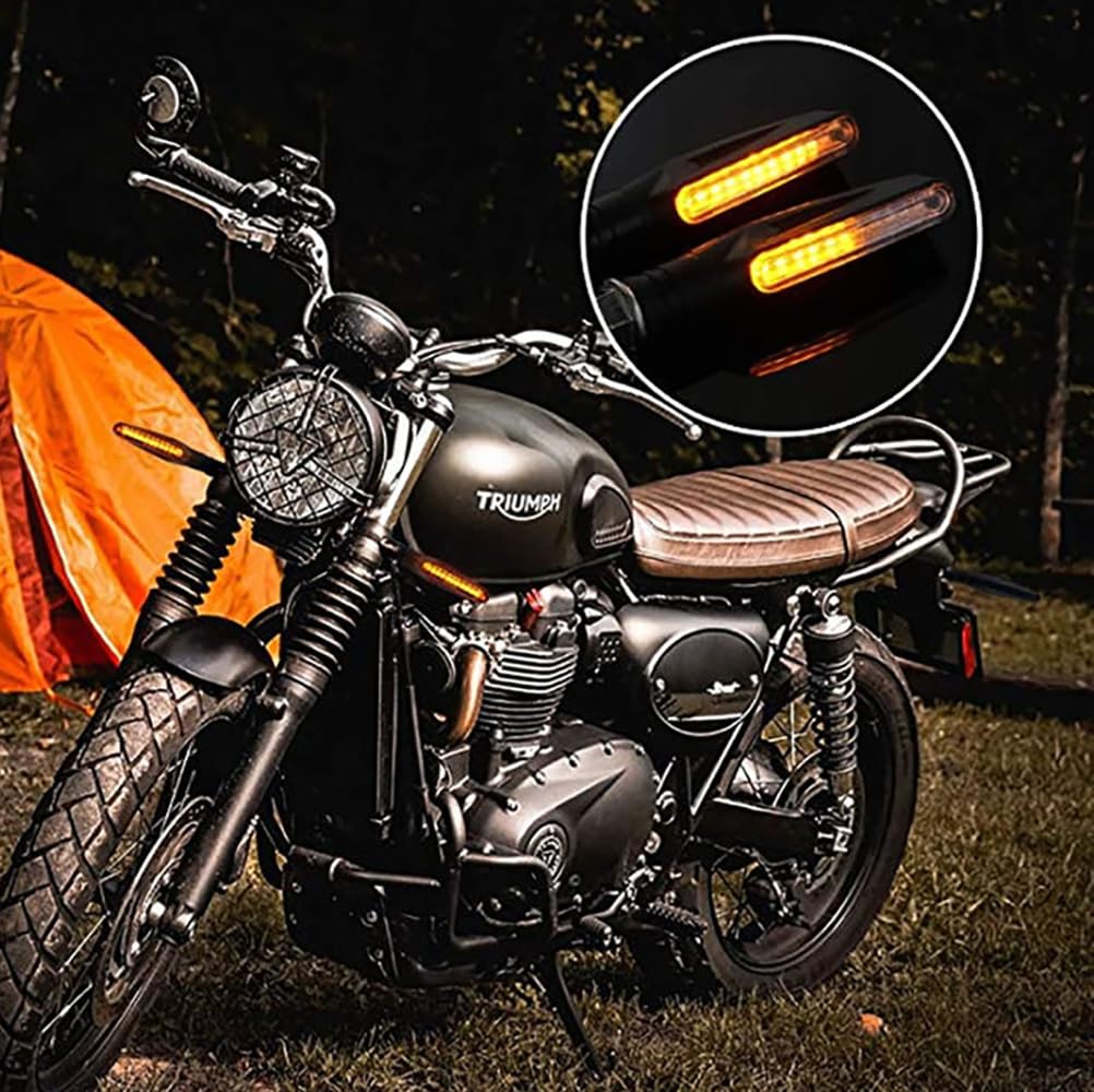 YFFSFDC Motorcycle Turn Signal, LED, Motorcycle, Turn Signal, Flowing Turn Signal, Light, Flowing