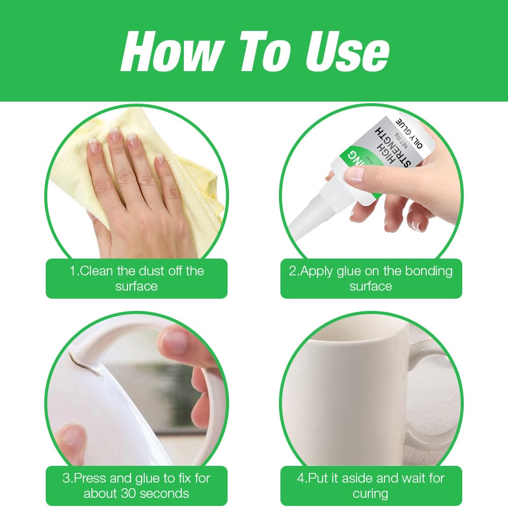 2PCS High Strength Oily Glue, Universal Super Glue, Welding High Strength Oily Glues, Waterproof Glues for Quick Repair Of Metal, Plastic, Wood, Glass