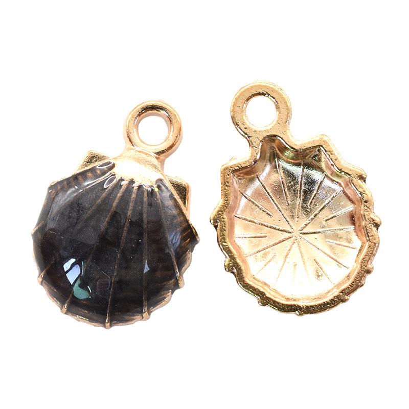 Multicolor Starfish & Seashell Conch Pendant — Marine Life DIY Alloy Jewelry Accessory