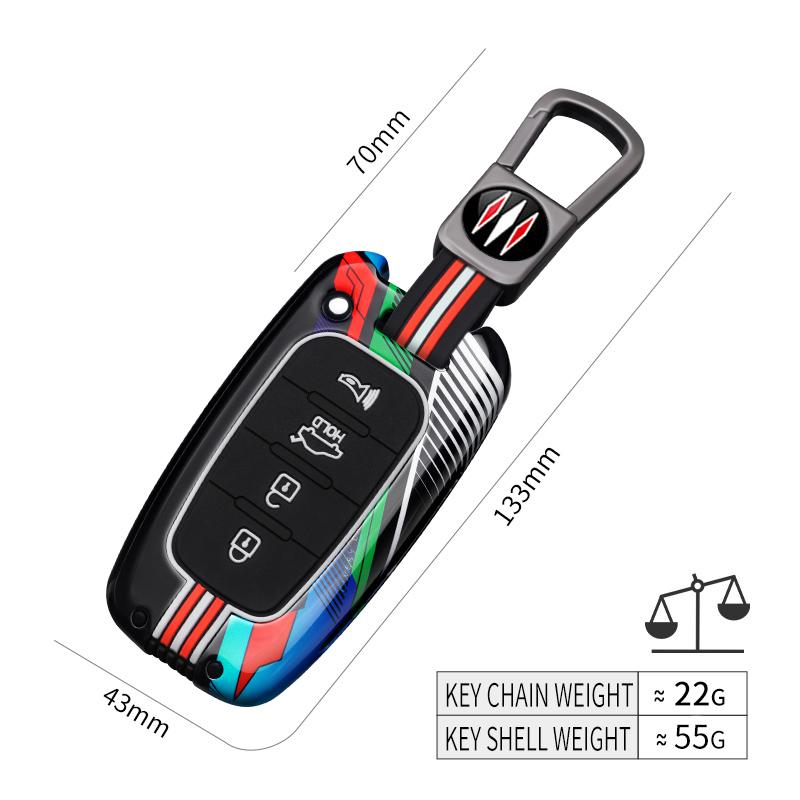Interior Mouldings 3 4 Button Zinc Alloy Car Key Case Cover Fob For Hyundai IX35 Elantra Sonata 8 9 For Kia Sportage K5 K2 Soren