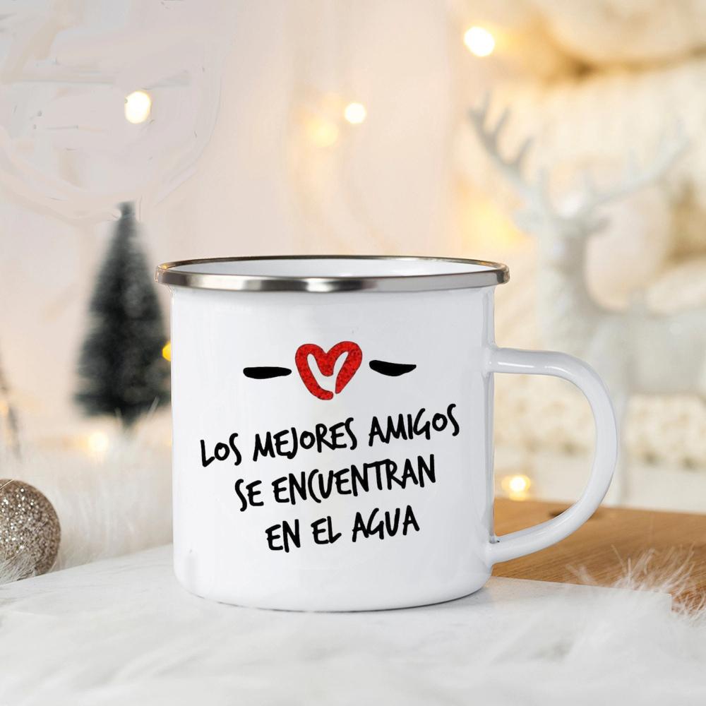 Du bist meine Lieblingsperson Druck Valentinstag Kaffeetasse Valentinstag Emailletassen Party Wein Saft Getränkebecher Valentinstagsgeschenk