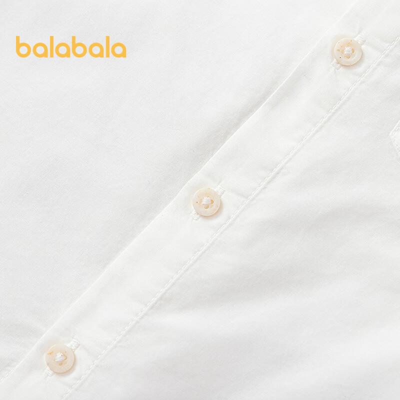 Balabala Boys' Stand-Collar Short Sleeve Shirt