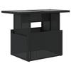 VidaXL Garden Table Black Glass Top 100x55x73cm Woven Resin, Outdoor Table, Table, Dining Table 365970