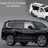 1:24 Land Cruiser Rav4 Modellspielzeug Legierung Diecast Auto Sound Licht Rückzug Türen geöffnet Gummireifen Miniaturautos Sammeln Geschenke