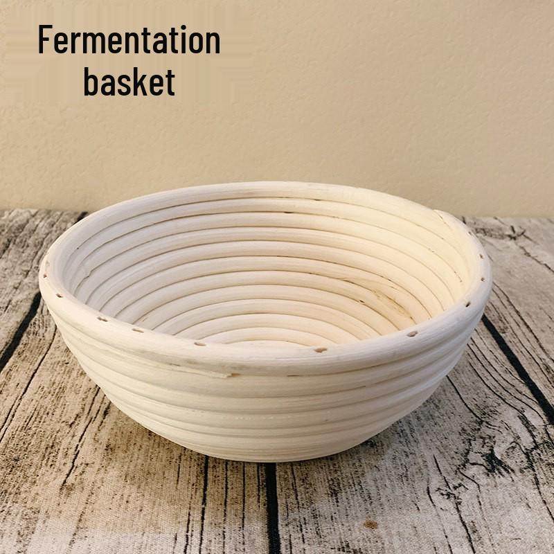 Cestino per la fermentazione del pane in rattan vietnamita - Utensile da forno in stile europeo e ciotola per la conservazione