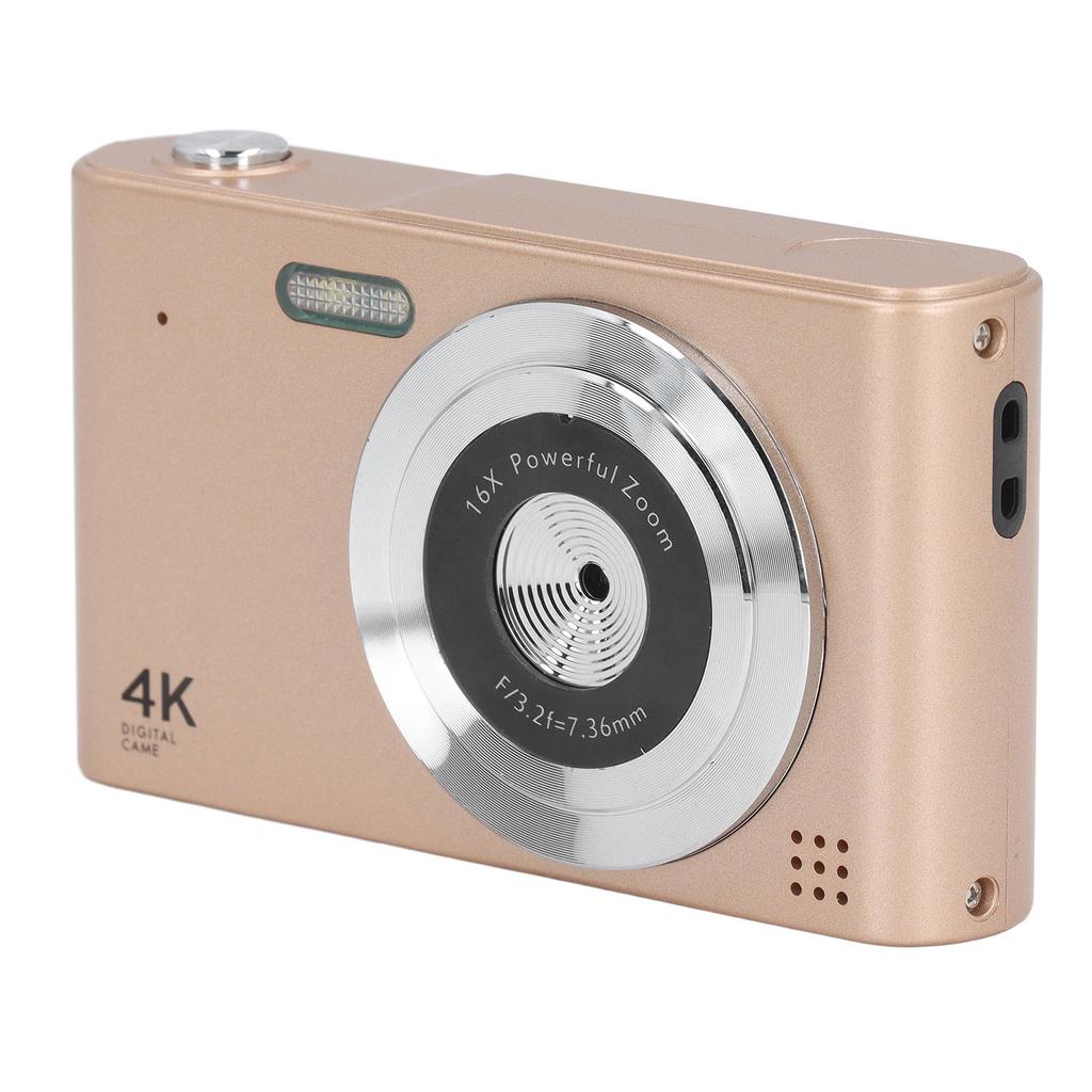 HD Digitalkamera Vintage 4K 2,4 Zoll 48MP 16x Zoom Verwacklungsschutz für Fotografie Videoaufnahme Reise