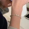 Elegant Pearl Starfish Charm Bracelet Women Gold Plated Adjustable Rope Chain Stylish Minimalist Jewelry Accessory