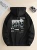 Unisex New York City Brooklyn Bridge Fleece Hoodie, Urban Cityscape Ästhetik Grafik Pullover Sweatshirt