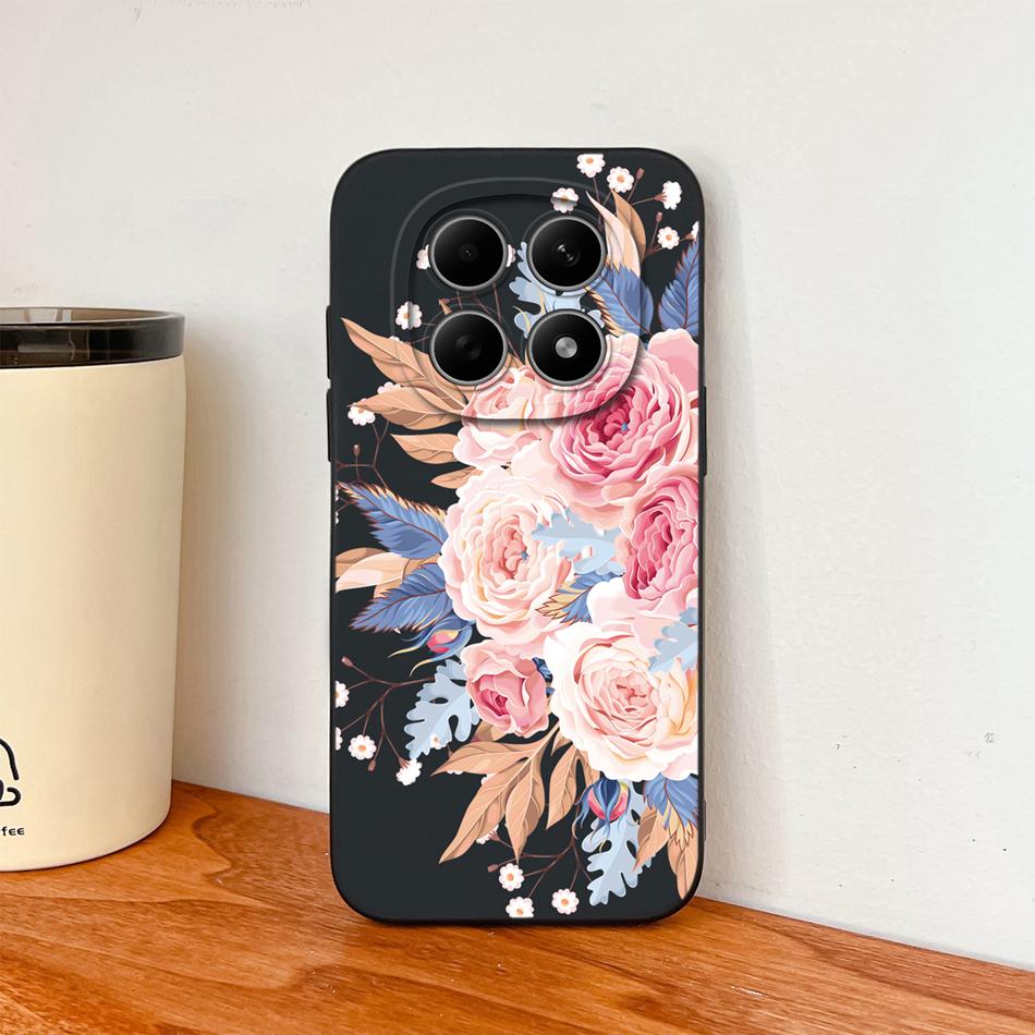Case For Redmi Note 15 Pro Plus Candy Painted Flower Phone Cover For Redmi Note15 4G 5G Soft Camera Protecion Liquid Back Covers