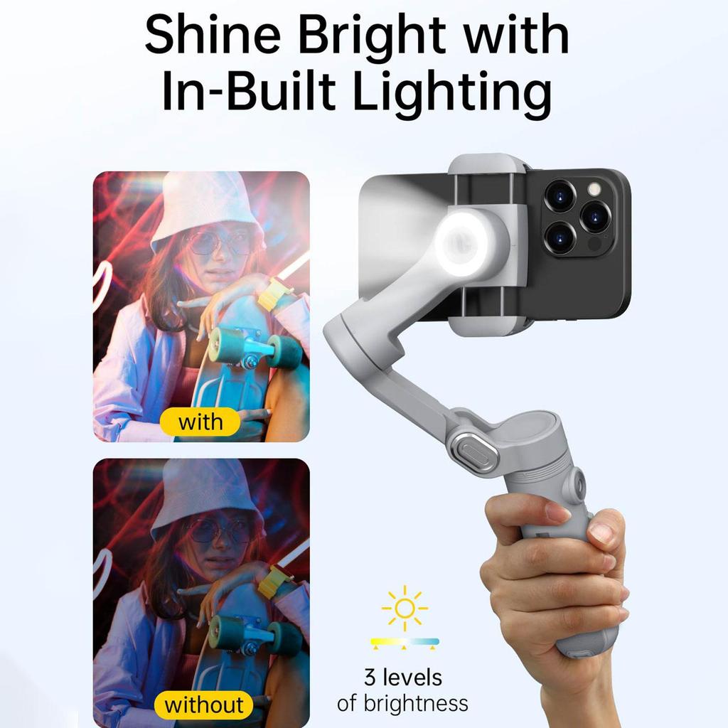 Aochuan 3 Axis Smart Handheld Gimbal Stabilizer For iPhone And Android Smartphone Stabilizer Smart XPro Grey