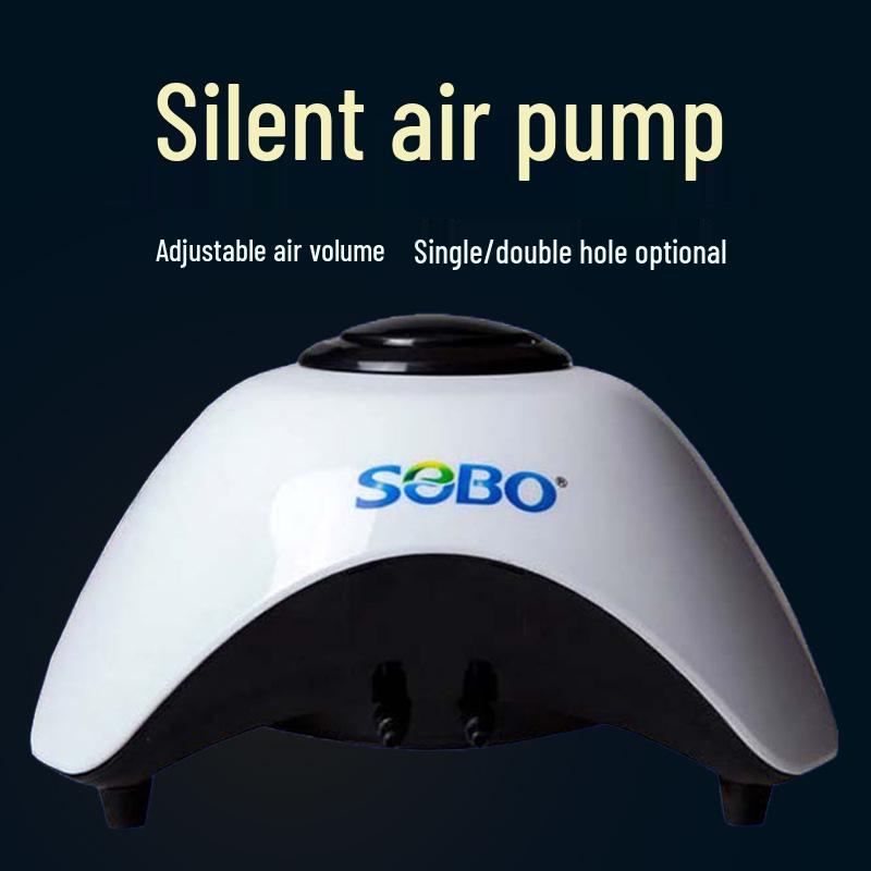 Silent High-Power Oxygen Pump for Fish Tanks and Aquariums - Songbao SB860A/SB830A 830A Single Port White