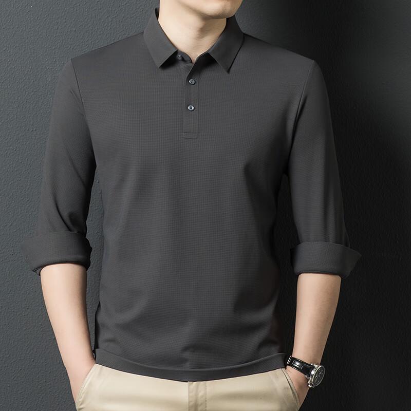 Yiliteng Men s Versatile Waffle Fabric Long-Sleeve T-Shirt YTMTST5379 XL