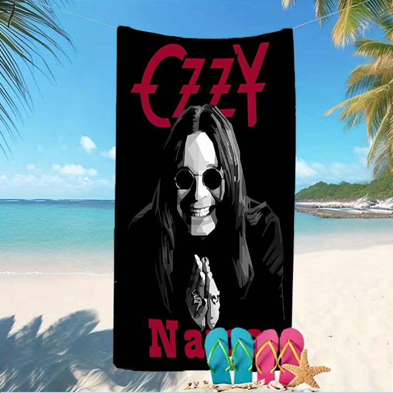 Customizable Personalized Beach Towels Rock Ozzy Osbourne Themed designs.Suitable for the Beach, Yoga, Sports;ideal As Beach Accessories