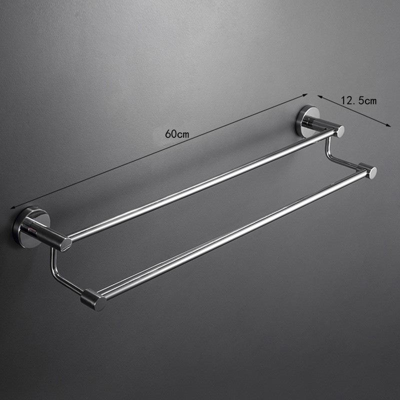 Wall-Mounted 304 Stainless Steel Bathroom Towel Rack and Storage Shelf