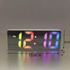 LED Mirror Desktop Clock: Digital Display Table Ornament & Student Alarm Clock