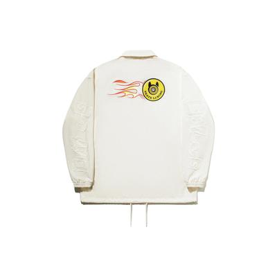 Li Ning X Og Slick Collaboration Loose Casual Jacket With Back Emoji Print Unisex Jacket Off-White AFDT615-1