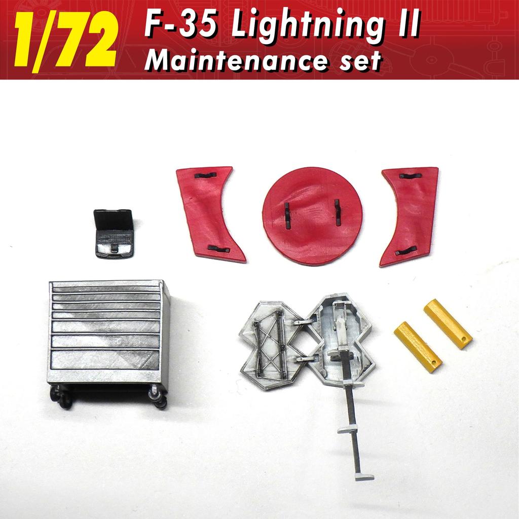 HMA 1/72 Fighter F-35 Lightning II Maintenance Set, Plastic Model Kit Parts (Airplane)
