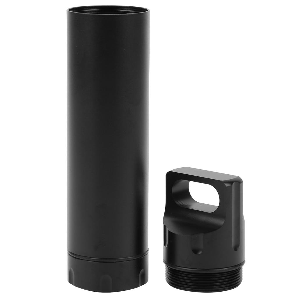 Aluminum Alloy Waterproof Drug Case Outdoor Survival Storage Container Dry Bottle LBlack