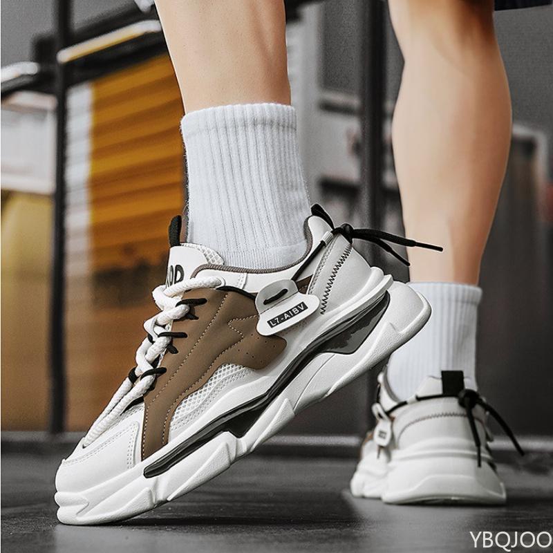 Modische und vielseitige neue lässige Schnür-Sportschuhe für Herren, Trend-Street, dicke Sohle, höhenerhöhend, Sportschuhe für Herren