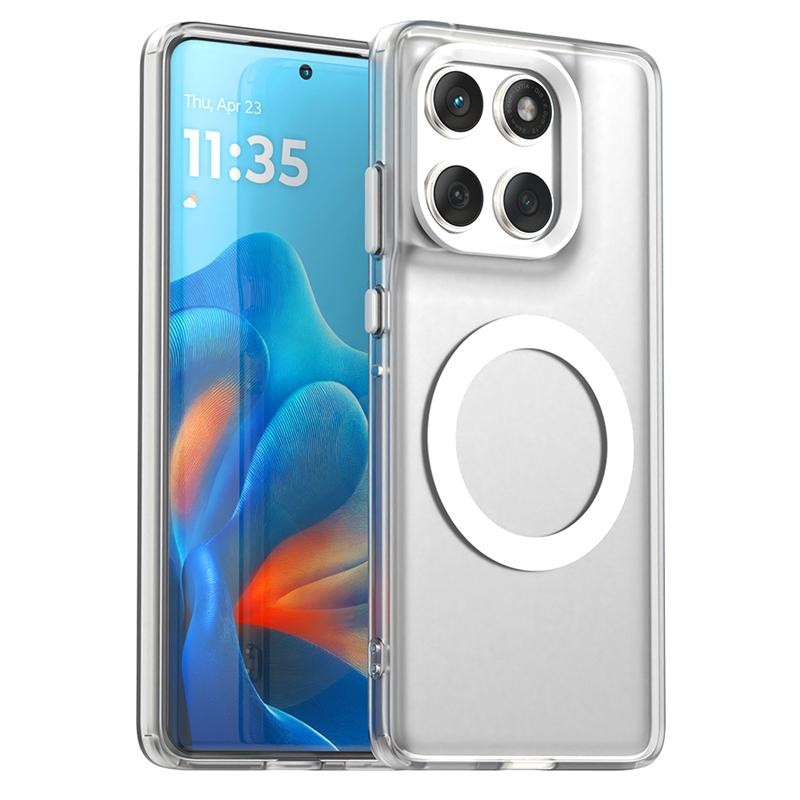 Magnetic Adsorption Wireless Charge Case For Motorola Edge 60 Transparent Phone Case Moto Edge 60 Case For Moto Edge 60 Fusion