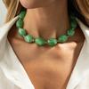 Vintage Resin Beads Choker Necklace for Women Jewelry Party Gift