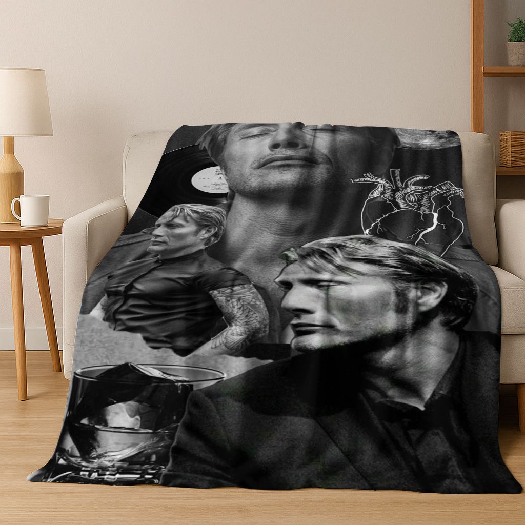 26 stiliaus Mads Mikkelsen Seksualus vyras Meno flanelės pledas, Jaukus minkštas pledas namams, miegamajam, lovai, sofai, iškylai, dangalas, dovana vaikams