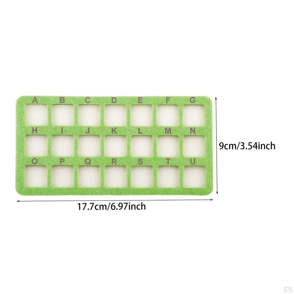 21 Grid Bead Organizer Mat for Crafting Jewelry