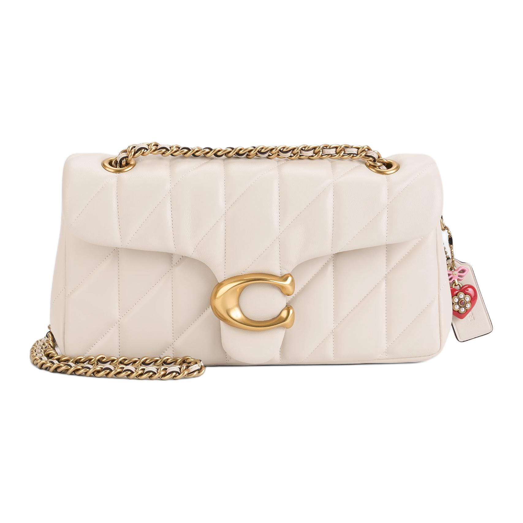 

Coach Tabby 26 Heart Pendant Crossbody Shoulder Bag Women Bags Gold Cream CBR72-B4HA Basic Set (Bag+Dust Bag)
