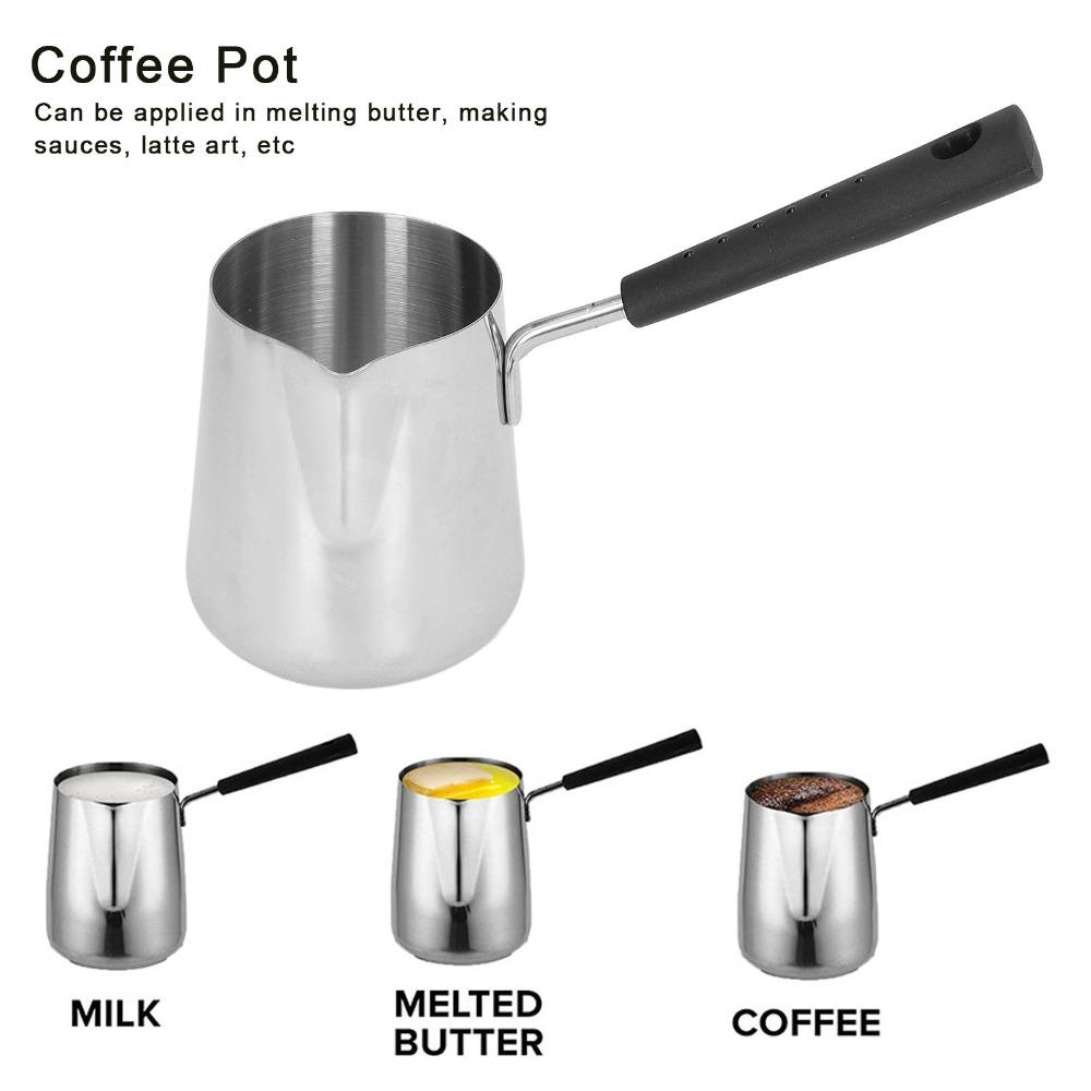350ml Capacity Butter Warmer Stainless Steel Melting Pot Coffee Warmer  Lattes Preparation