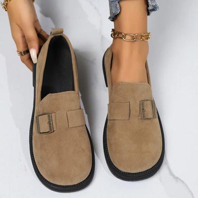 Mocassins grande taille pour femmes, chaussures rétro printemps-automne, nouveaux mocassins plats antidérapants avec jupe, chaussures simples à semelle souple pour