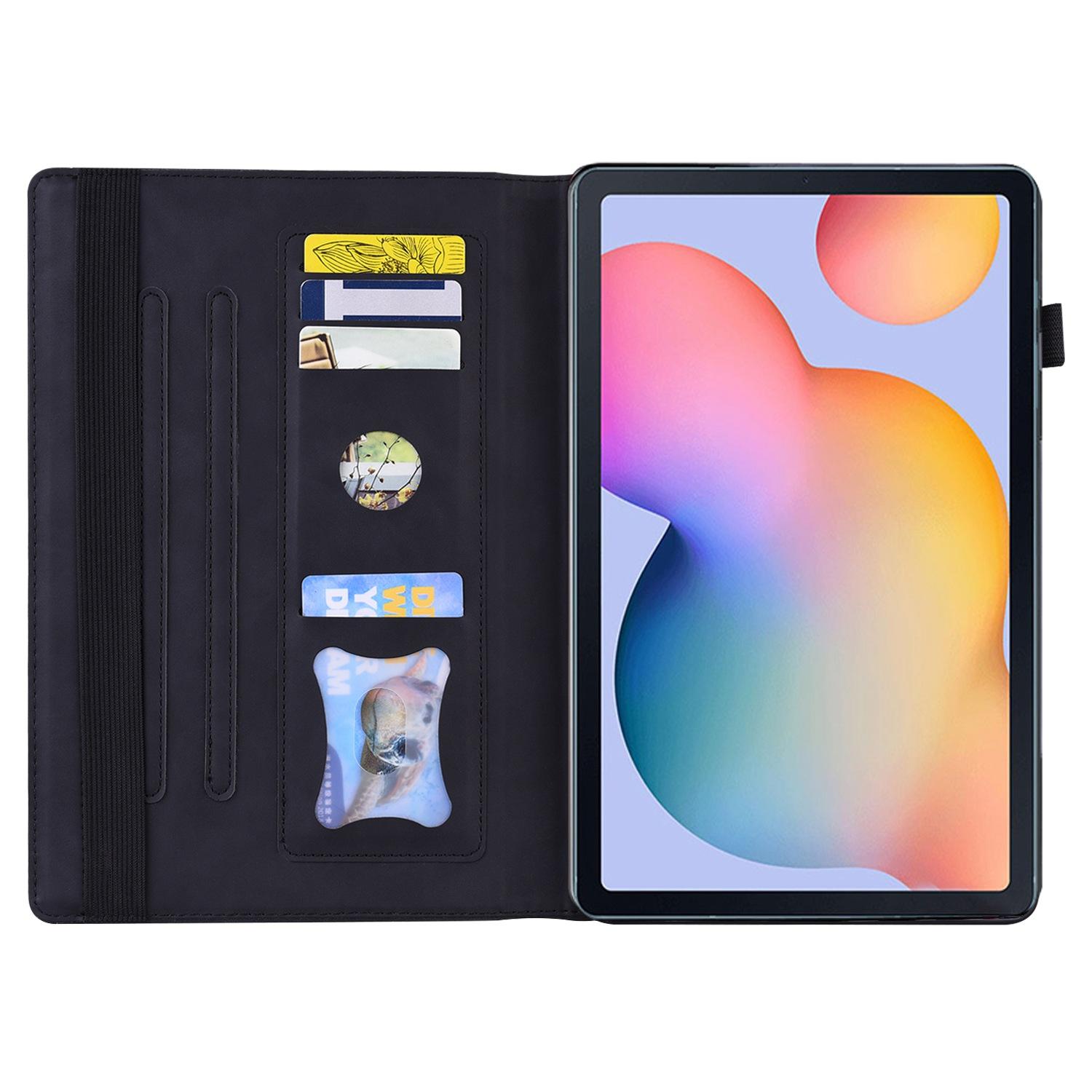 

For Samsung Galaxy Tab S6 Lite (2020)/(2022)/(2024) Wear-resistant Tablet Case PU Leather Stand Wallet Folio Flip Shell with Pencil Holder Black