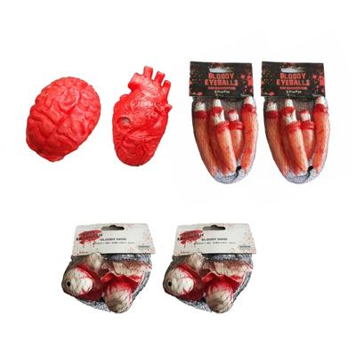 Realistic Heart Simulation Heart Scary Toy Body Part  Heart Brains Eyeballs Fingers Models for Horror Party Props
