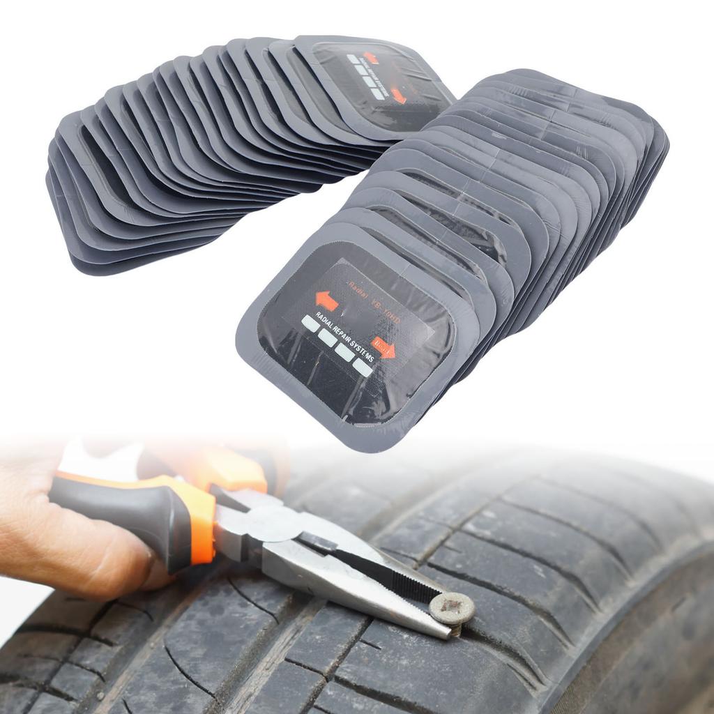 40PCS Tire Puncture Patches Radial Tire Repair Patches 65x80mm Rubber Tire Patch Kit for Cars Motorcycles Trucks