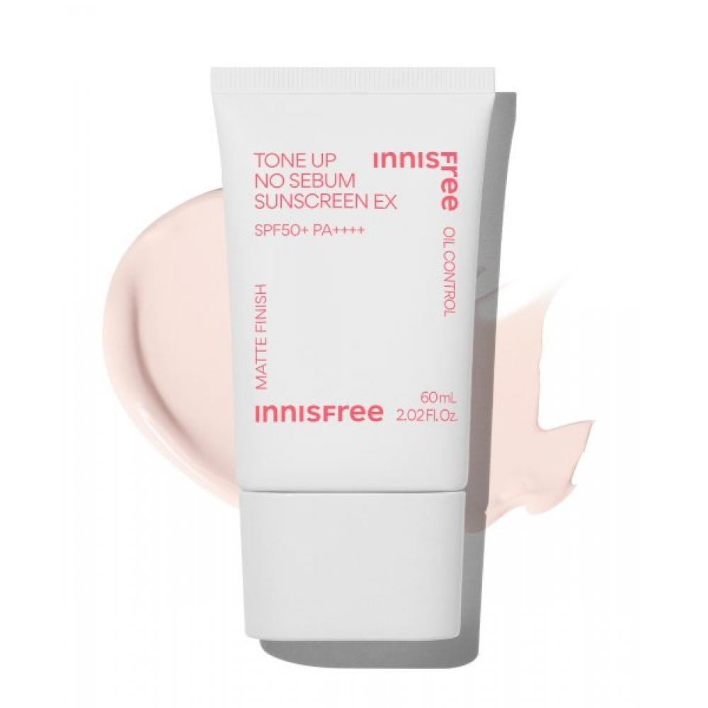 Innisfree Tone Up No Sebum Sunscreen Ex Spf 50+ Pa4+ 60ml FREE