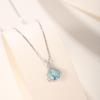 Sterling Silver Women's Water Drop Necklace with Money Bag Pendant - Stylish and Luxurious Summer Accessory.