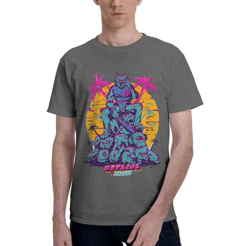 Hotline Miami 2022 100 Cotton Casual Breathable Confortable Cute Short Sleeve TShirt Tshirts Men