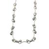2025 European & American Stylish Layered Jewelry Set: Interlocking Chunky Chain Necklace & Bracelet with Titanium Steel Bead Chain.