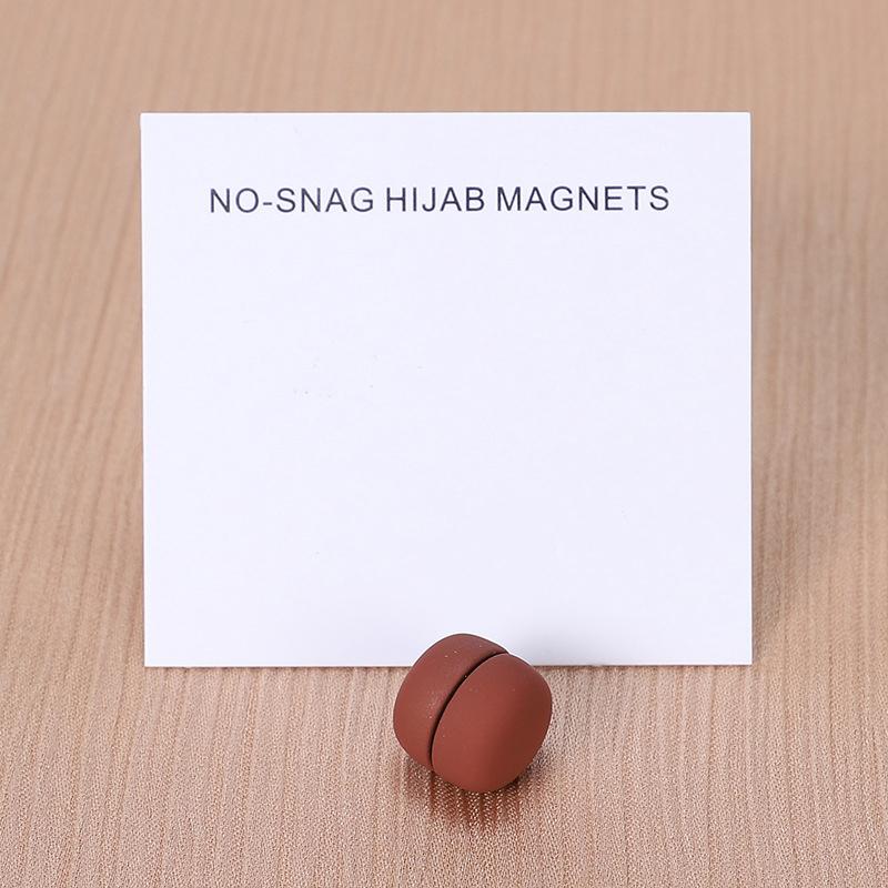 1 Pair Matte Magnet Hijab Pins Magnetic Brooch Headscarf Women Shawl Strong Magnetic Button Headscarf Accessories Mix Color