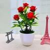 Ornament Rose Artificial Green Potted Plant Bonsai For Home Or Venue Wedding