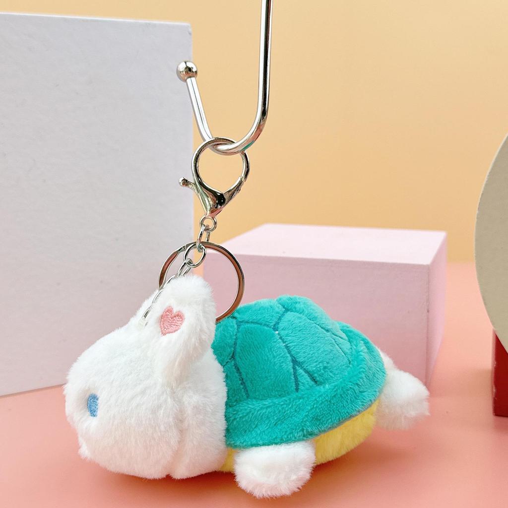 Niedliche Cartoon Schildkröte Hase Plüsch Schlüsselanhänger Anhänger Puppe