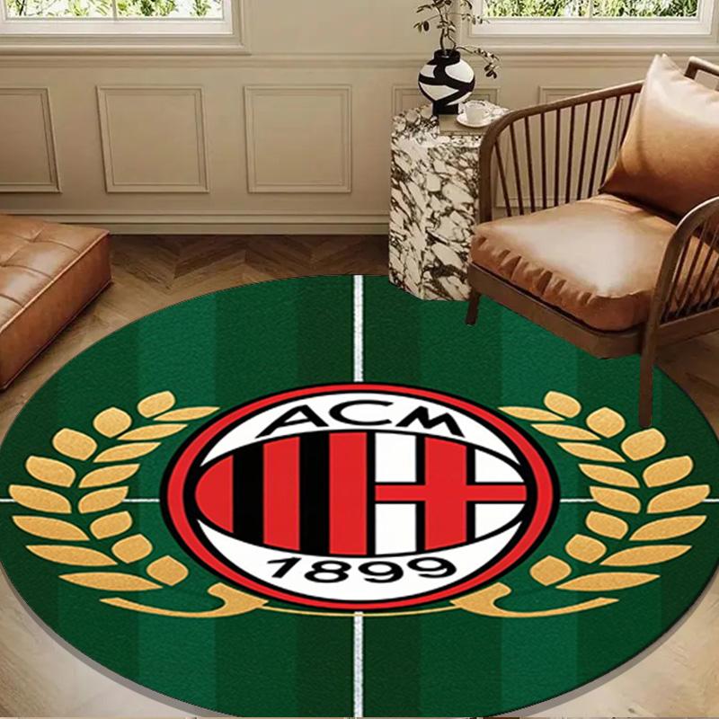1909 Football Club Round Rug for Livingroom,Bedroom, Palyroom, Chair Rug, Area rug, Circle Carpet, Large Size Fan Christmas gift