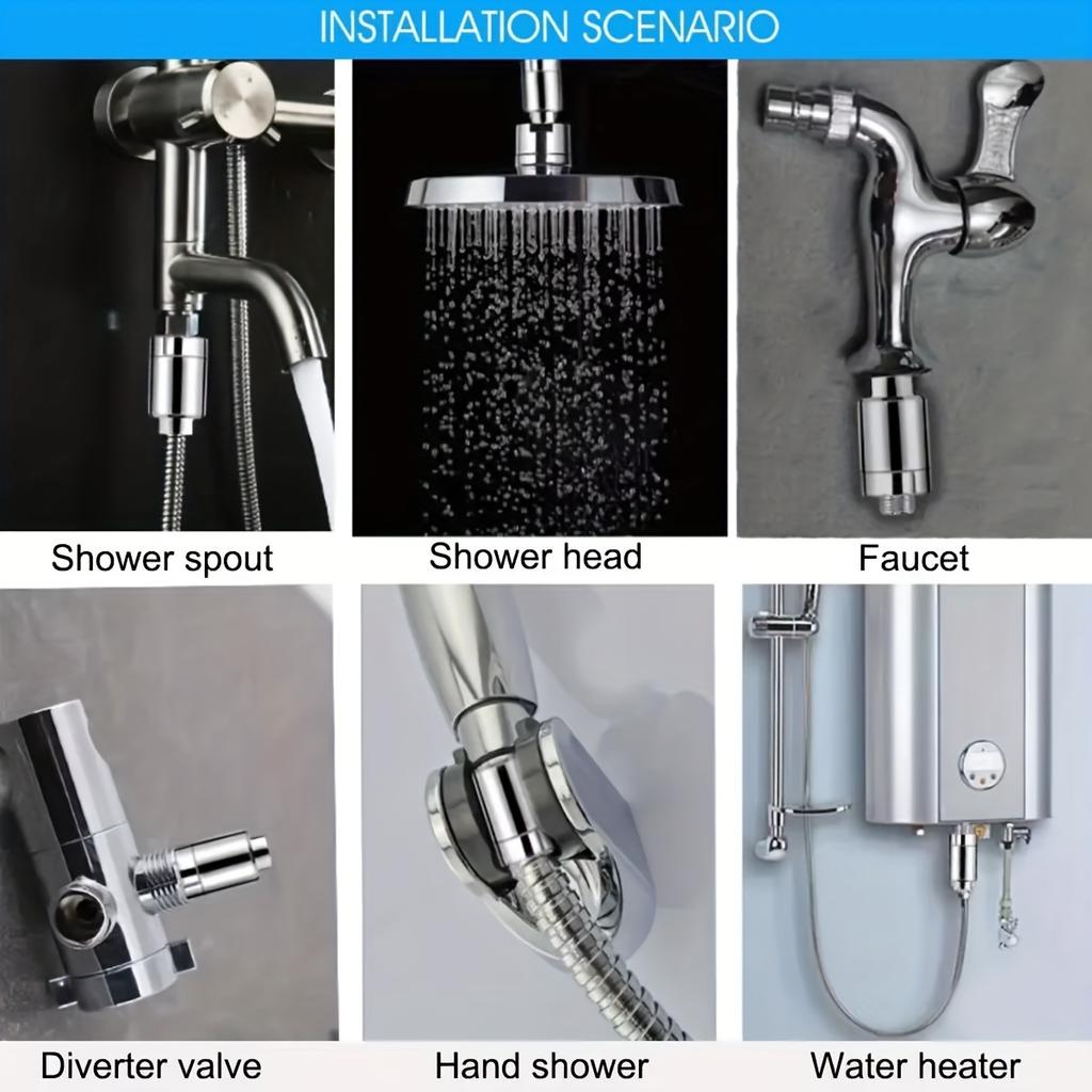 High Output Shower Water Filter To Remove Chlorine Fluoride Heavy Metals Filtered Soften Hard Water for Shower Head