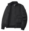 Men's Autumn/Winter Cotton-Padded Windproof Bomber Jacket with Stand Collar