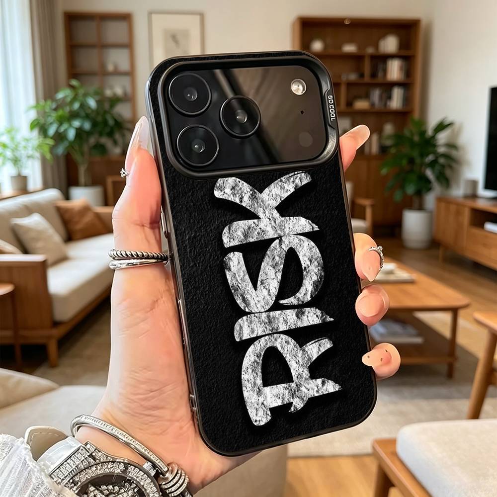 Günlük Alım Satımcı RİSK ZENGİNİ iPhone 17,16,15,14,13,12,11 Plus,Pro Max,XS İçin Telefon Kılıfı, Renkli Gümüş Siyah Kapak