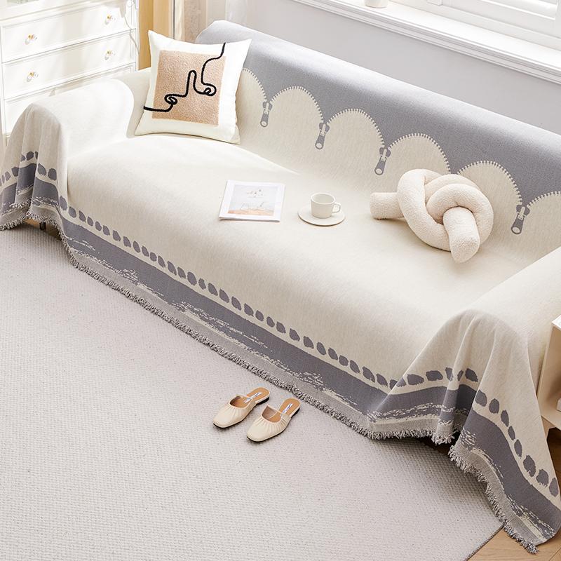INS Style Cartoon Sofa Cover Cloth Sofa Cover All-Inclusive Four Seasons Universal Blanket Sofa Cushion
