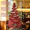 Reusable DIY Xmas Tree Pearls String Christmas Decor Ribbon Christmas Tree  Glass Tiles